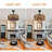 18" Boho Rattan Caged Ceiling Fan with Lights and Remote Control, Quiet DC Motor, 6-Speed and Timer