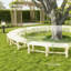 Semicircular Round Outdoor Bench,Wooden Garden Bench