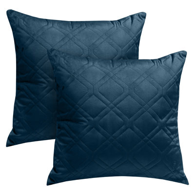 Aspire Homeware Diamond-Pattern Square Velvet Cushion Cover