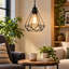 8.07 in. H Metal Diamond Pendant Shade