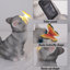 Éclairage solaire pour jardin, lumière décorative pour cour intérieure, sculpture rayée orange pour chat
