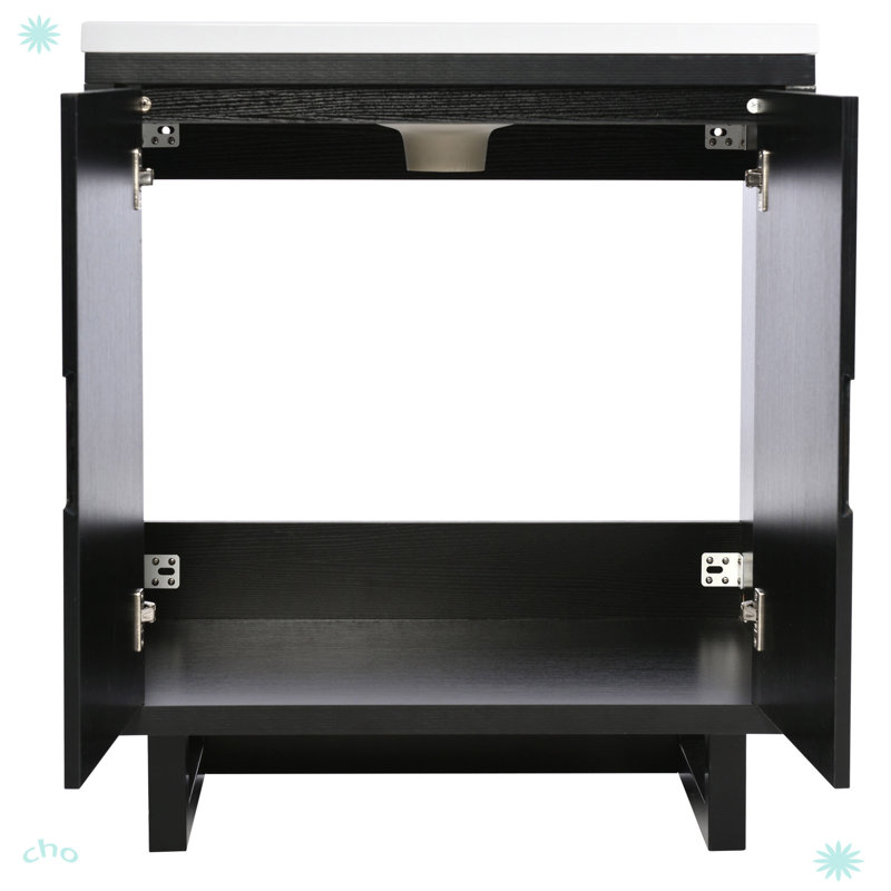 Ensemble de meuble-lavabo 30 "avec lavabo, Noir