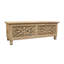 Banc en bois massif sculpté 46 po avec plateau rabattable Sed98
