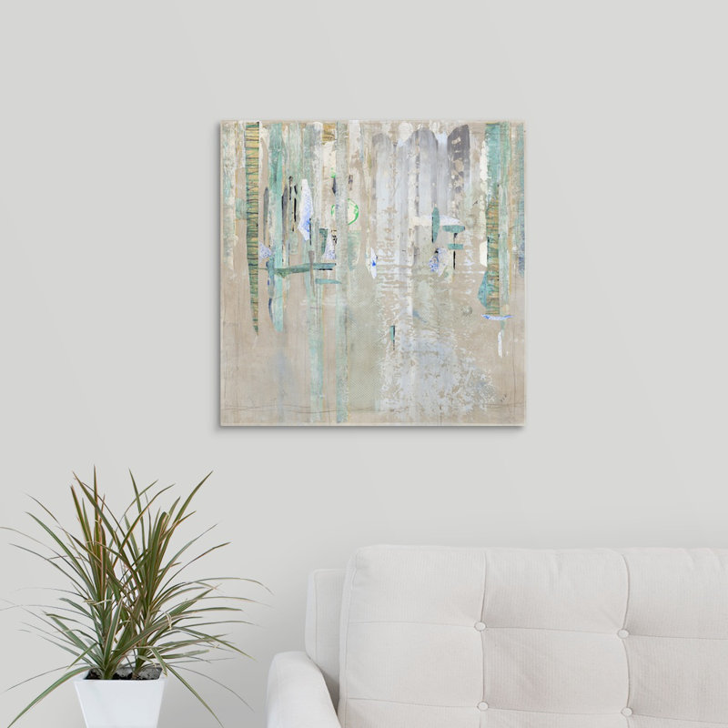 « cascade réflexions », peinture sur toile, Toile tendue, H 20 po x l 20 po x P 1,25 po