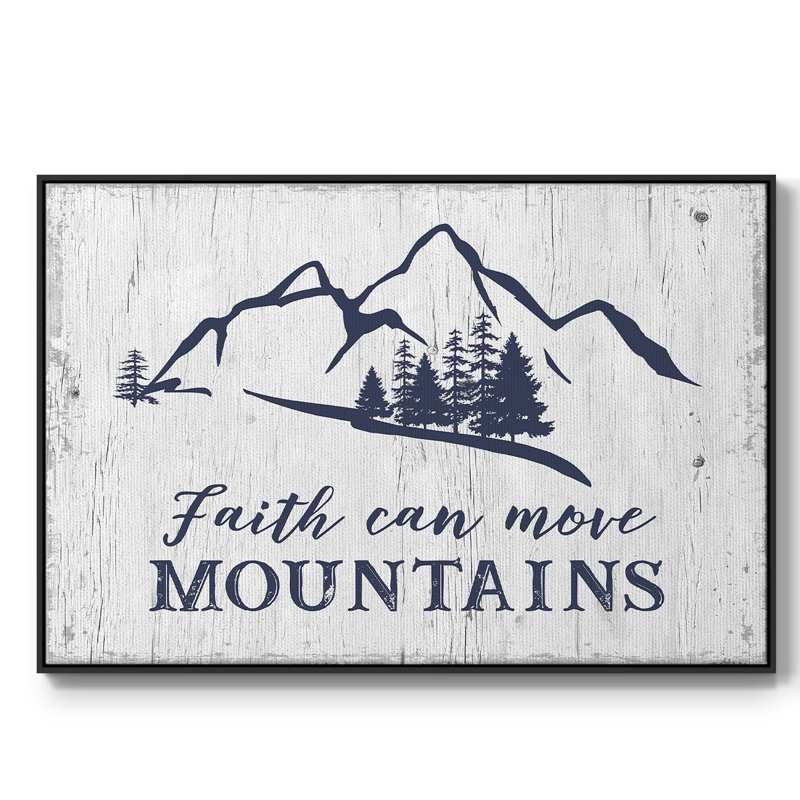 «Move Mountains», reproduction sur toile encadrée, H 27 po x l 41 po x P 2 po, Cadre noir