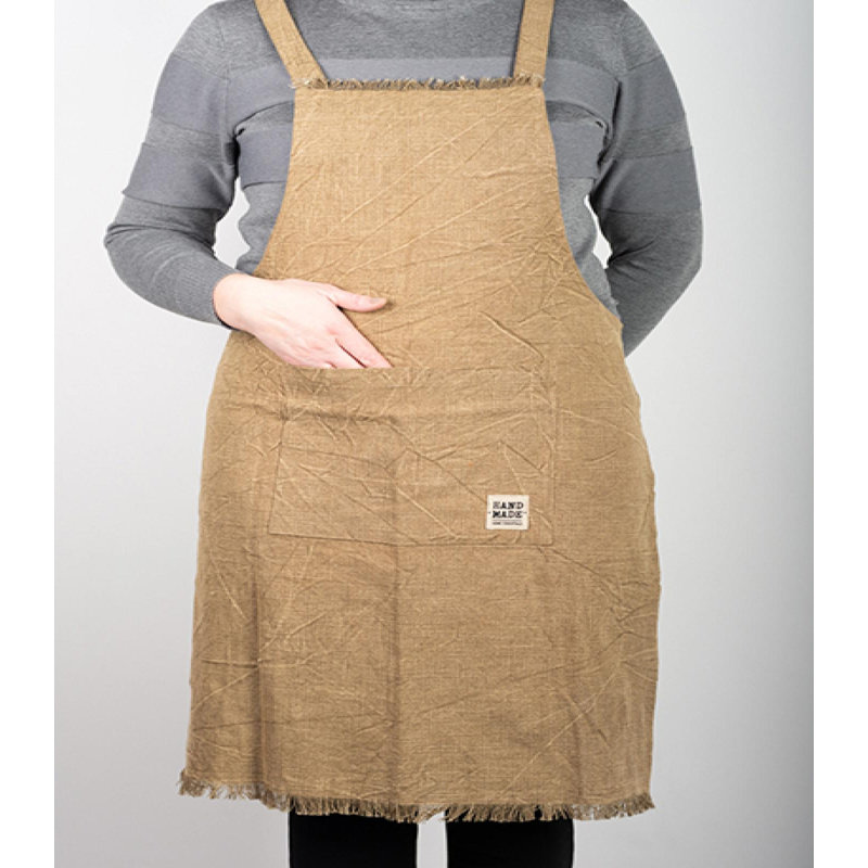 Tablier beige délavé à la pierre, Beige