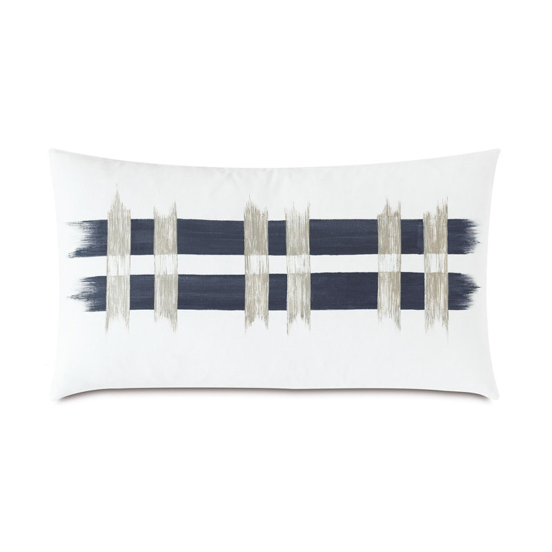Housse et insert de coussin rectangulaire en coton peint à la main Saya