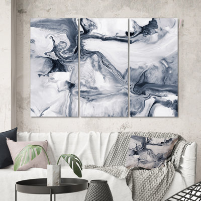 Abstrait noir et blanc - reproduction d'art sur toile moderne