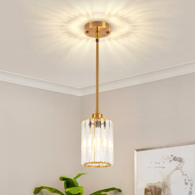 Bette 1 - Light Modern Crystal Single Pendant Light for Kitchen Island Dining Room Living Room Entryway Hallway Foyer