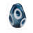 Curvy Polka Dot Glass Vase, Blue/White-1816517174