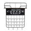 Tablette de bar flottante noire avec porte-dosette, crochets et tablette de rangement