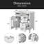 Meuble-lavabo de 30 po avec lavabo supérieur, meuble-lavabo moderne avec 2 tiroirs et tiroir escamotable, meuble-lavabo simple-306655670