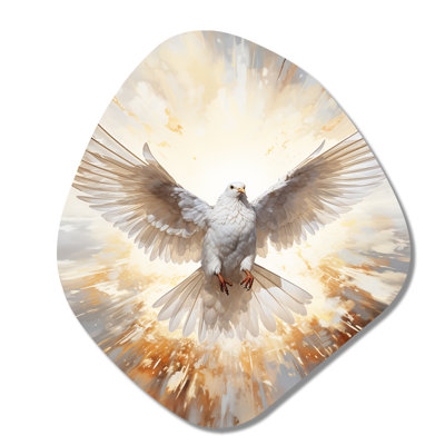 «Christianity Dove Descent From Paradise» - art mural asymétrique en forme de nébuleuse du Christianisme
