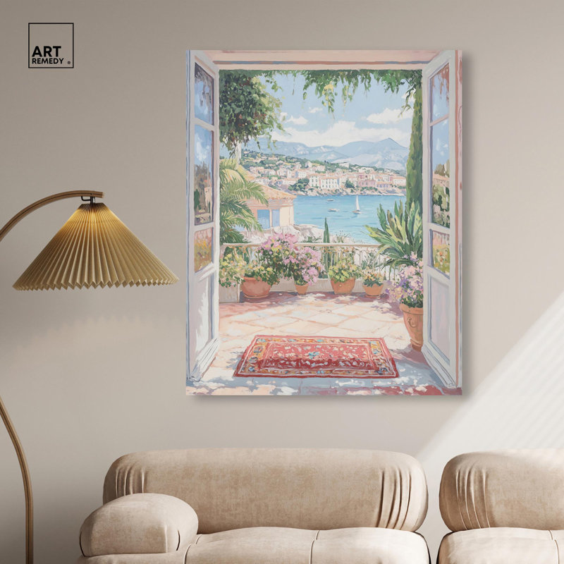 «Room with a View» par Art Remedy, H 45 po x l 36 po, Wrapped Canvas