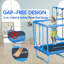 Trampoline d'intérieur pour enfants avec enceinte sécuritaire - structure en acier à 6 pieds