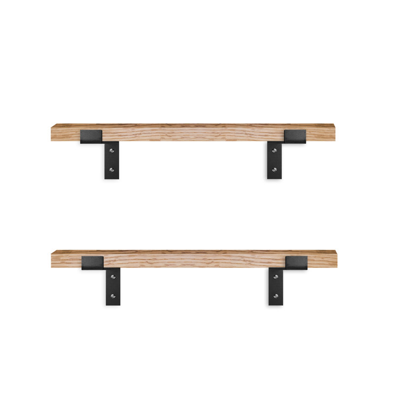 Christyne 2 Piece Bracket Shelf, 1" H x 60" W x 8" D, Natural