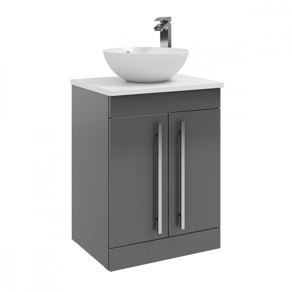 Clifton 600mm Wall Mounted Single Bathroom Vanity with Vitreous China Basin