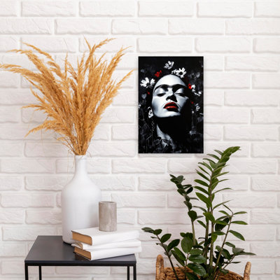 Serene Floral Beauty Butterfly Flower Wall Art Print 1 Piece Wrapped Canvas Wall Art