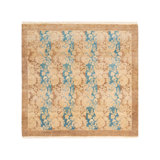 Classic One-of-a-Kind 4' 2" X 4' 3" Hand Knotted Area Rug