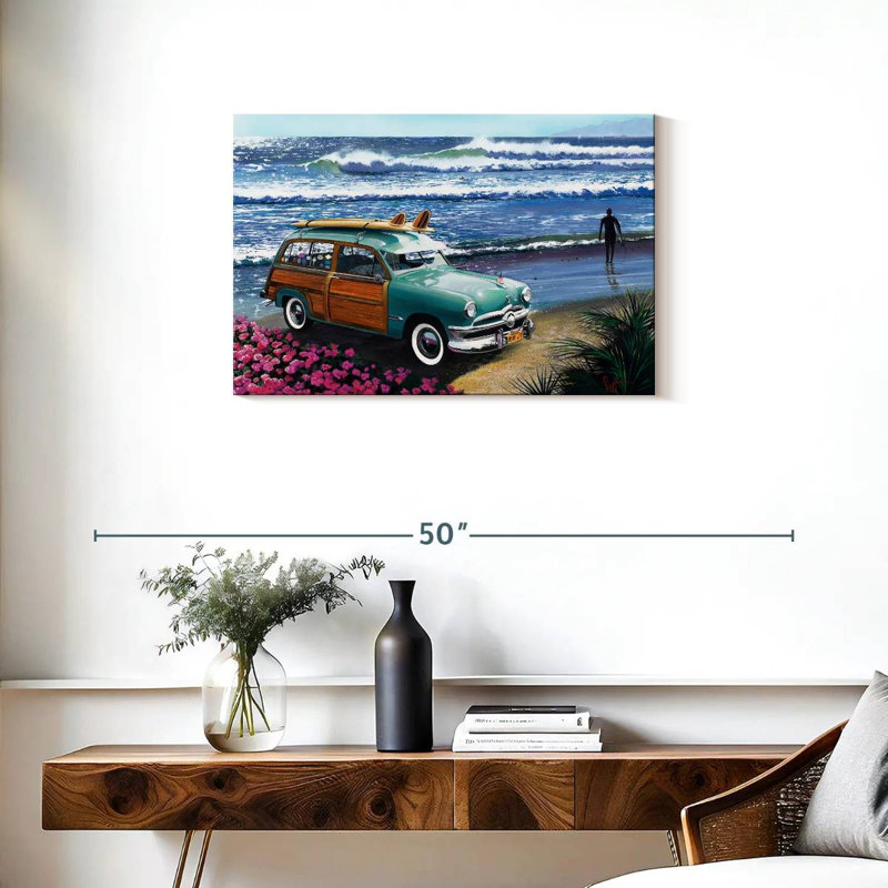 Surf City, peinture, H 20 po x l 30 po