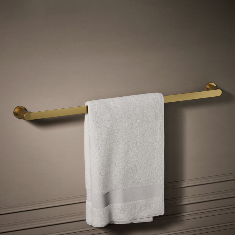Avid Towel Bar, 30"W, Vibrant Brushed Moderne Brass