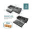 Canapé-lit convertible 3-en-1 en velours capitonné l 90,6 po x P 35,4 po x H Shenhui