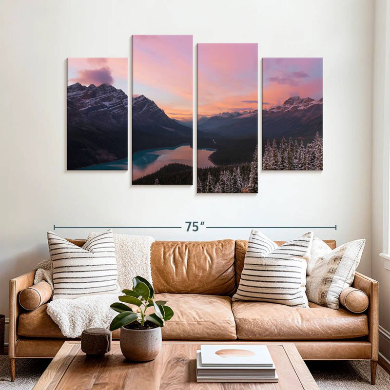 Alvord Scenic Banff Mountain Landscape, 42" H x 68" W