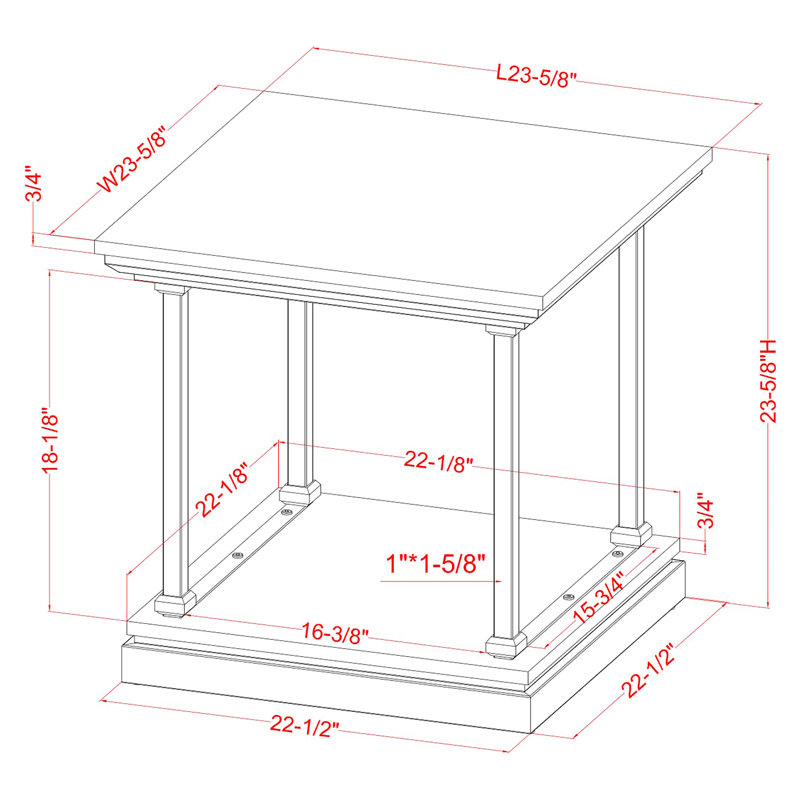 Table de bout Kiven, Chêne foncé