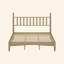 Lit plateforme en bois avec tête de lit en forme de gourde, lit plateforme de style rétro avec support à lattes en bois-2080617718
