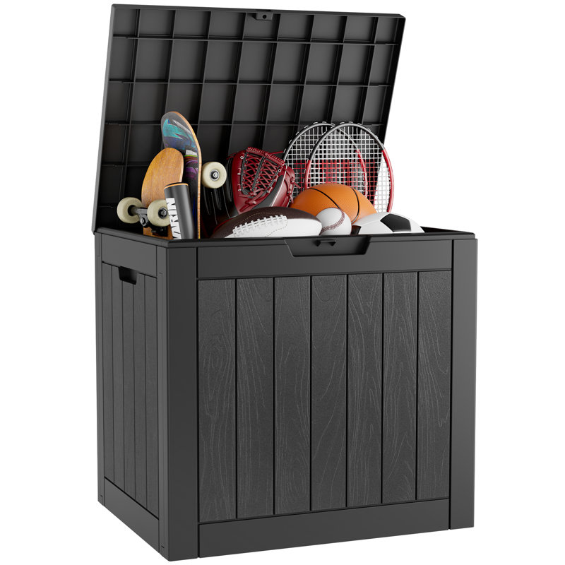 Boîte de rangement pour terrasse 31 gallons, Noir