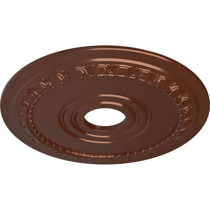 Médaillon de plafond Endurathane Bailey, DE 18 po x P 3 3/4 po x P 1 1/2 po (convient aux auvents jusqu'à 5 3/4 po), finition de boue du Mississippi peinte à la main