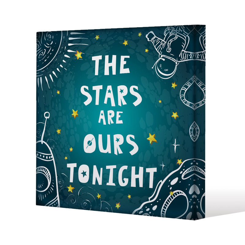 The Stars are Ours Tonight Slim Style Canvas Print , 15mm Slim Real wood., 20 cm H x 20 cm W