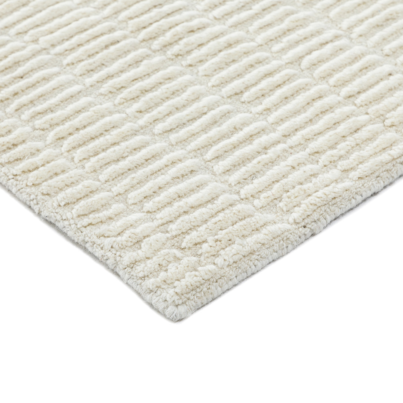 Debra Ivory Hand-Tufted Wool Rug, Runner 2'6" x 8'