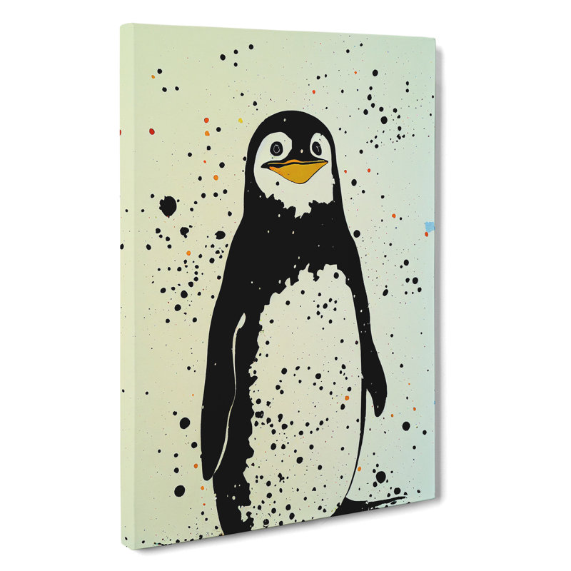 Penguin Graffiti No.7 - Print, Wrapped Canvas, No Matte, 50cm H x 35cm W x 3cm D