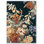 Stapleton Wool Floral Area Rug in Navy/Burnt Orange