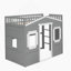 Lit mezzanine House avec échelle-1080763422