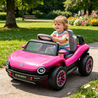 Licensed Volkswagen Beetle 12V Kids Ride-On Electric Car With Remote Control