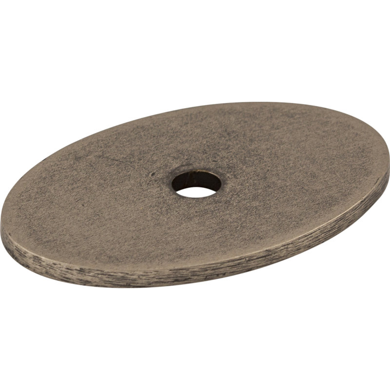 Oval  Backplate, 1.5" H x 1" W x 0.625" D, Pewter Antique