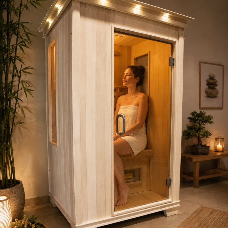 Sauna à infrarouge lointain pour 1 personne avec technologie de chaleur stable TheraSauna