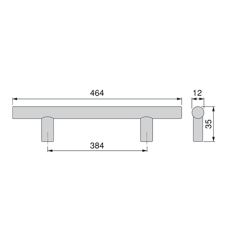 Balictar Steel 38.4cm Centre Bar Handle