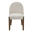 Chaise d'appoint rembourrée Levette en blanc et chêne (ensemble de 2)