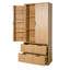 Armoire de cuisine de 183 cm (72 po) avec portes et tiroirs, armoire cannelée avec étagères réglables pour la cuisine, la salle à manger ou l'entrée, chêne-977780815