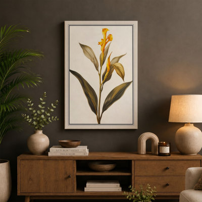 Golden Daffodil Study Botanical - Wrapped Canvas