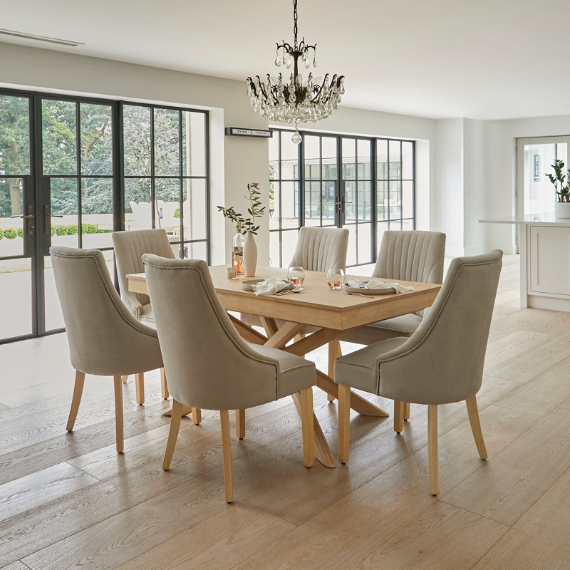 45cm H Solid Wood Accent in Beige, Beige seat with Whitewash legs