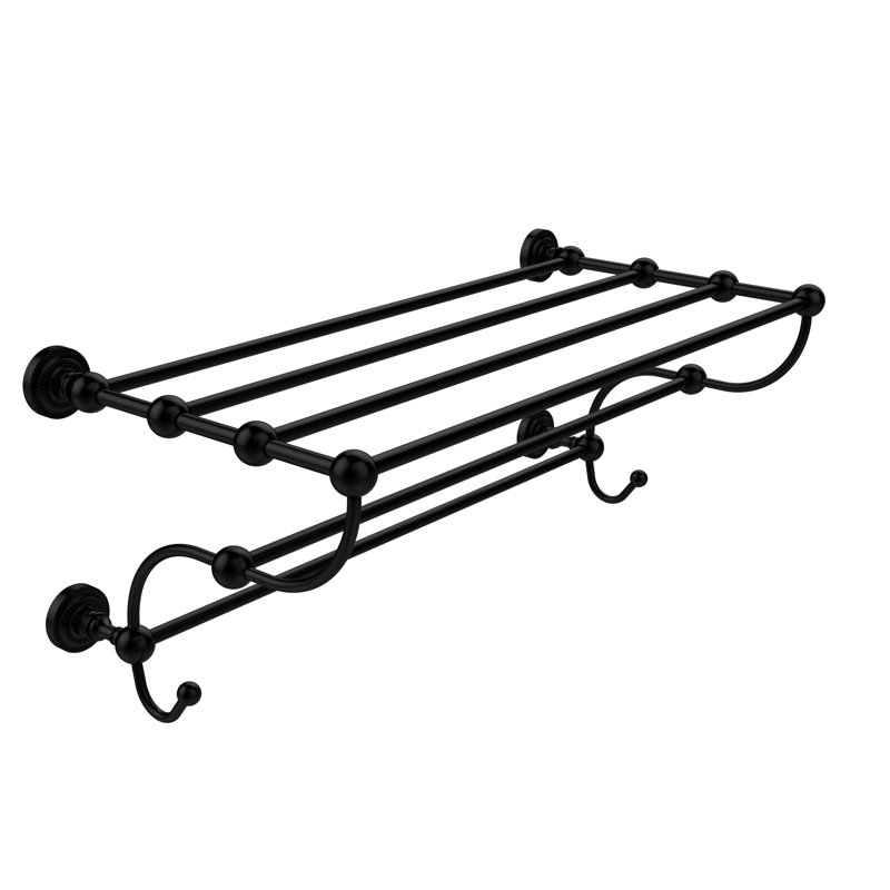 Marchmont Metal Bracket Shelf, Matte Black, 12" H x 24" W x 14" D