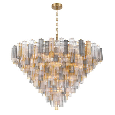 Lustre en laiton vieilli 62 po