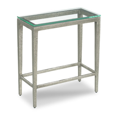Piers Glass Top End Table