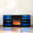 Abertamy 21 Tv Stand Electric Fireplace, Adjustable Glass Shelves, Led Lights, Port, White, Fits 32 - 62" Tvs, 58''W*15.5''D*24.4''H With Realistic Flame Appearance, Charging Socket, For-121170990