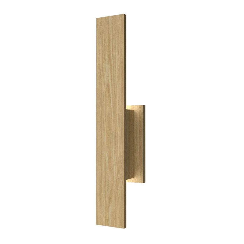 Manufactured Wood LED Flush Mounted Sconce, 17.72" H x 4.33" W x 2.39" D, Sand