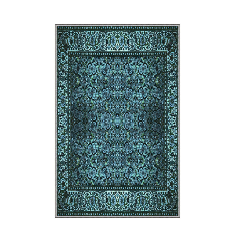Stylish Woven Carpet (4.6 x 7.2 Feet), 100% Polyester, 0.4 in Pile Height | Antibacterial, Non-Slip Underside, Machine Washable | 3D Digital Print Design | Perfect for Living Room, Bedroom, & Dining Areas
